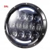 Pair 105W OSRAM 7 Inch Black Led Headlights for Jeep Wrangler Jk Tj Dodge Chrysler Front Bumper Off Road Lights with DRL Turn Signal Lights with H4&H13 Adapter