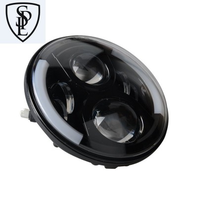 7 Inch 60W Round Cree LED Headlights Driving Lights With White DRL Amber Turn Signal for 97-16 Jeep Wrangler Jk Tj